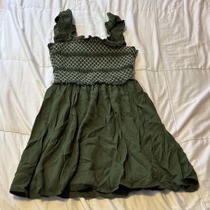Trixxi Olive Green Casual Dress